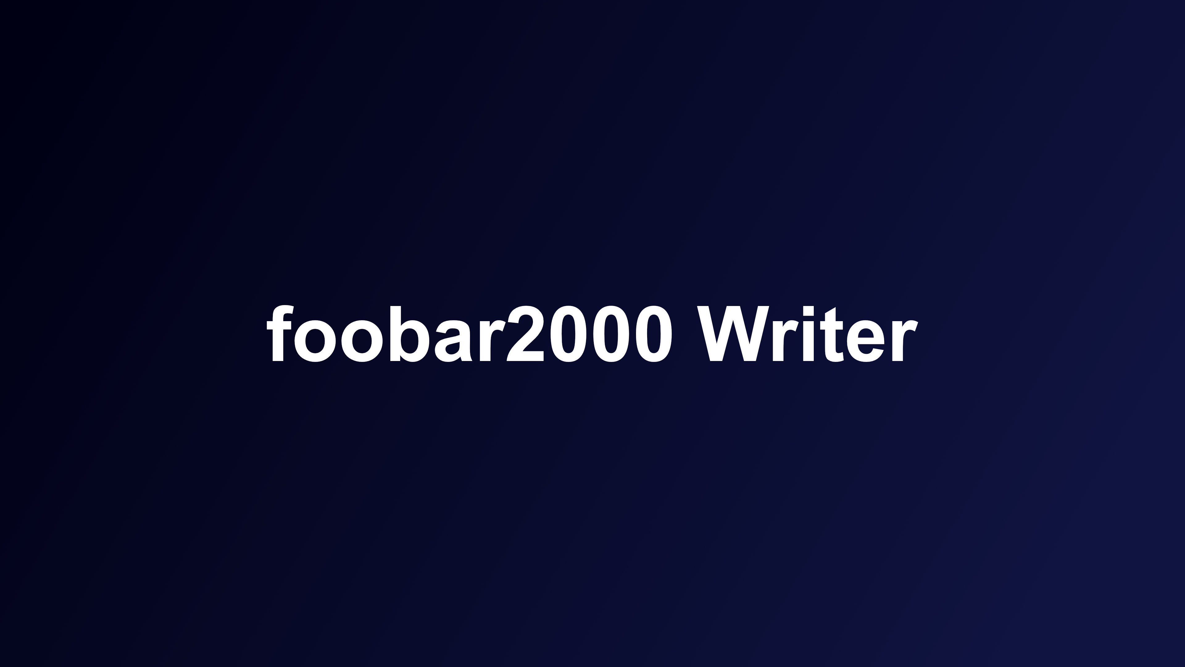 foobar2000 Component